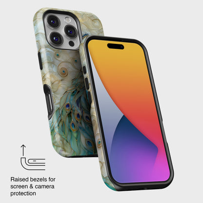 Peacock Stained Glass Design iPhone Case