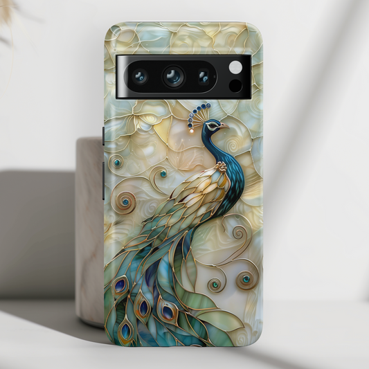 Peacock Stained Glass Design Google Pixel Phone Case