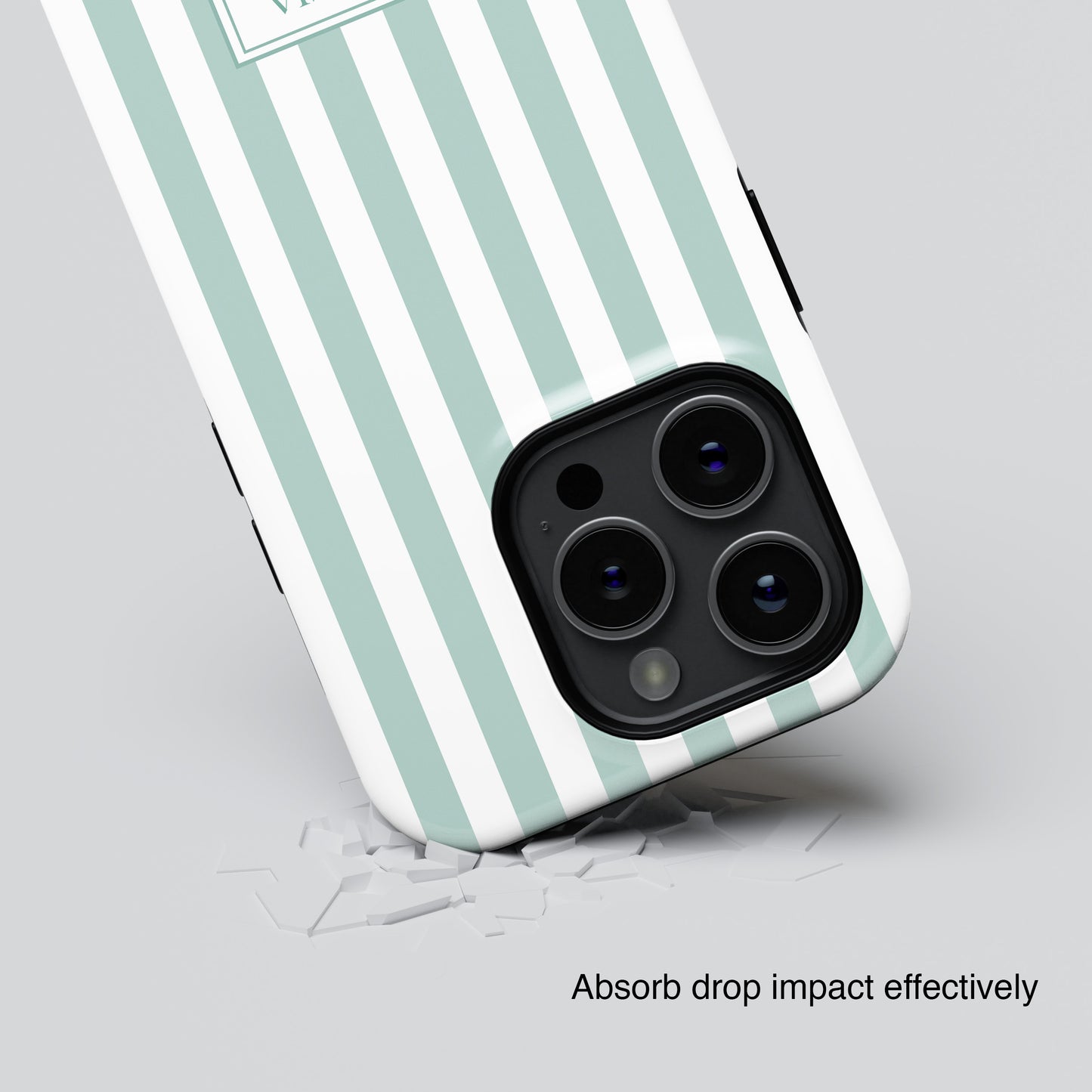 Personalisable Striped Design (Blue) iPhone Case