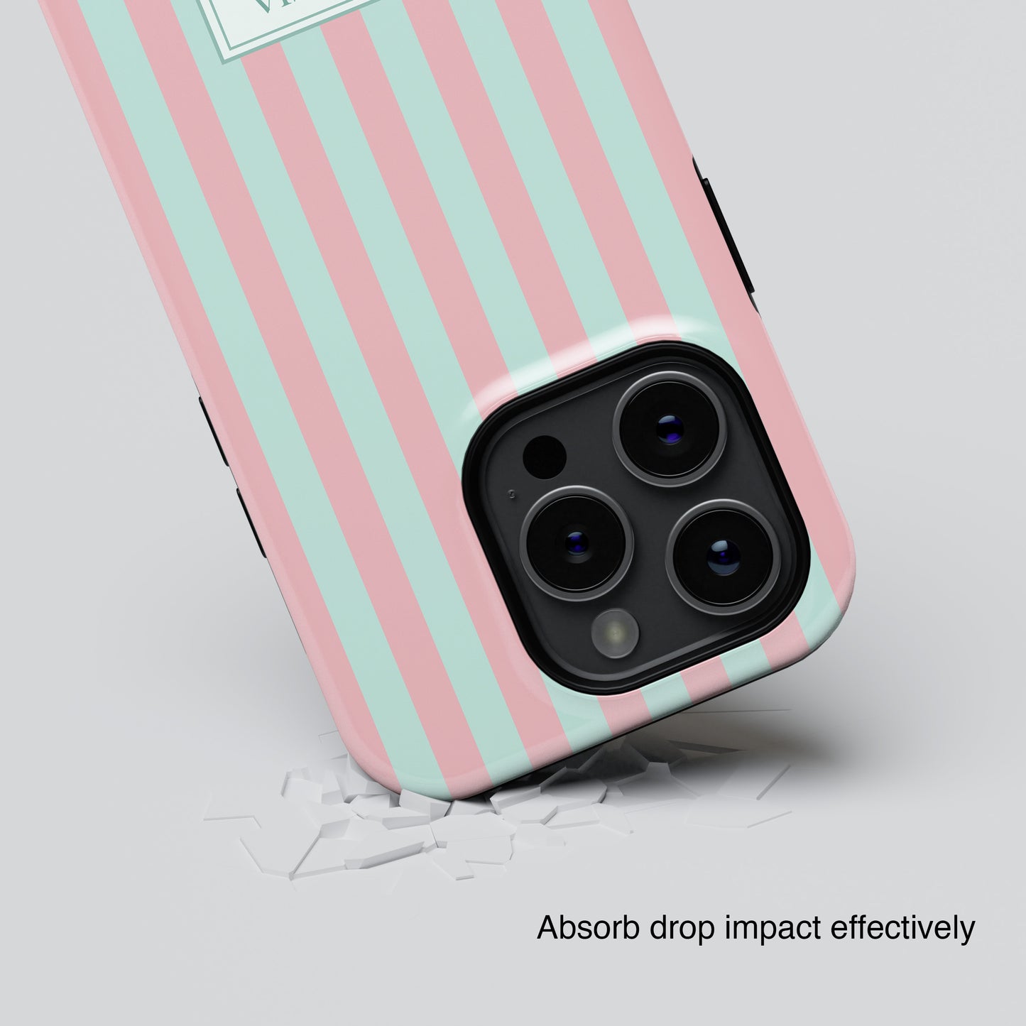 Personalisable Striped Design (Candy) iPhone Case