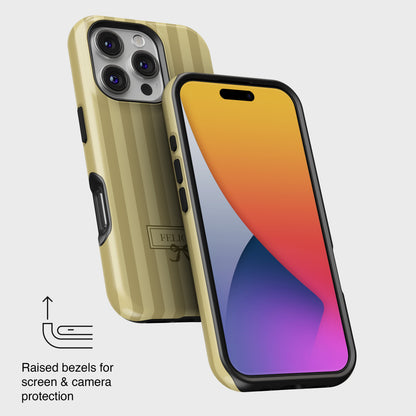 Personalisable Striped Design (Yellow) iPhone Case