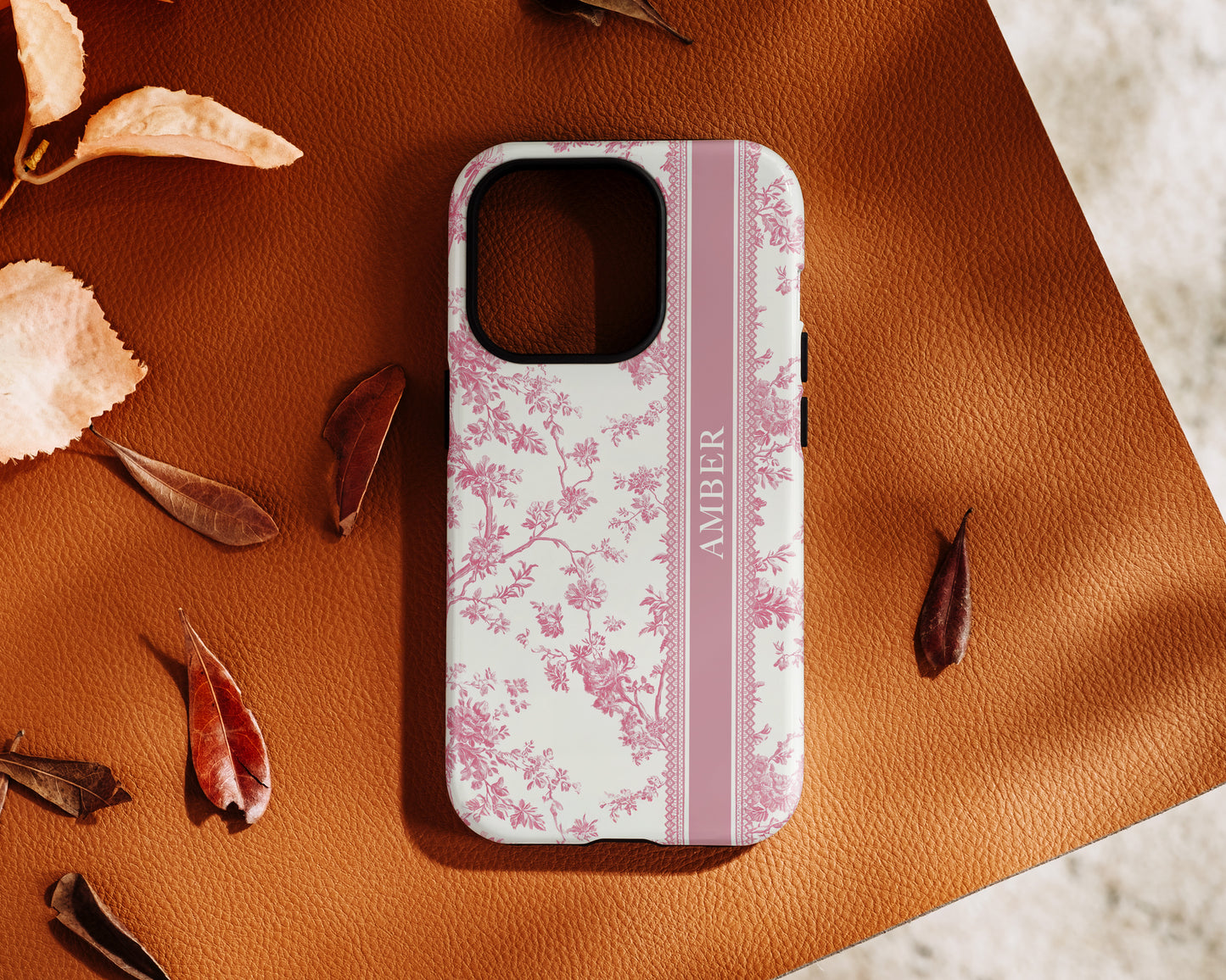 Personalisable Vintage Toile de Jouy Design iPhone Case