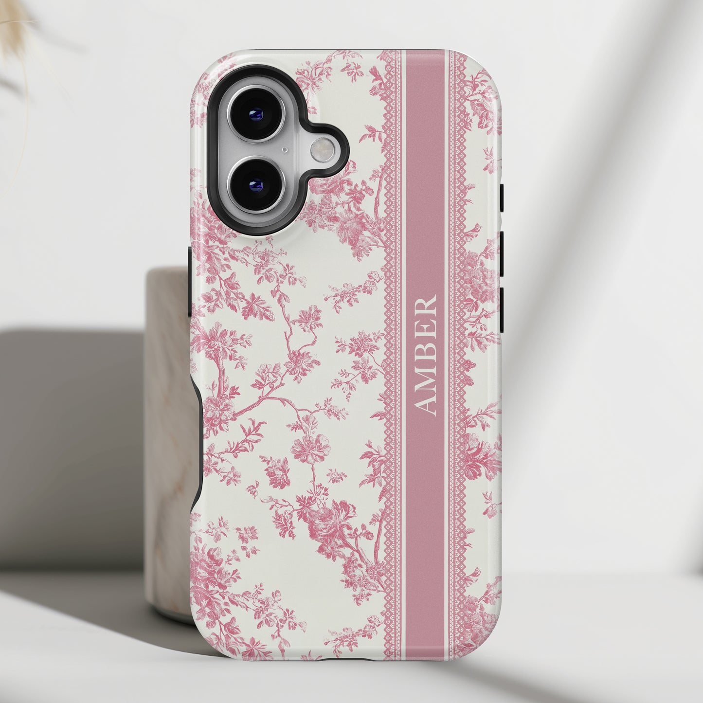 Personalisable Vintage Toile de Jouy Design iPhone Case