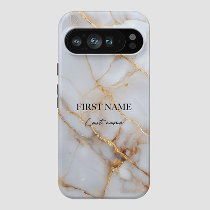 Personalised Luxury White Marble Design Phone Case for Google Pixel