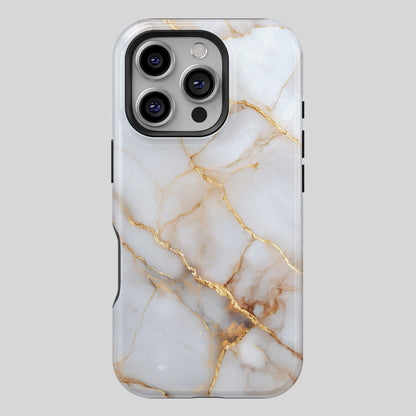 Personalisable Luxury White Marble Design iPhone Case