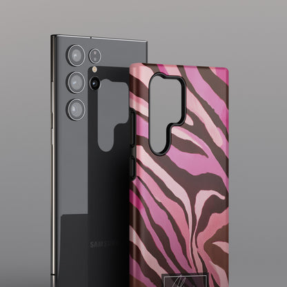 Personalisable Pink Zebra Print Design Phone Case for Galaxy S series Phones