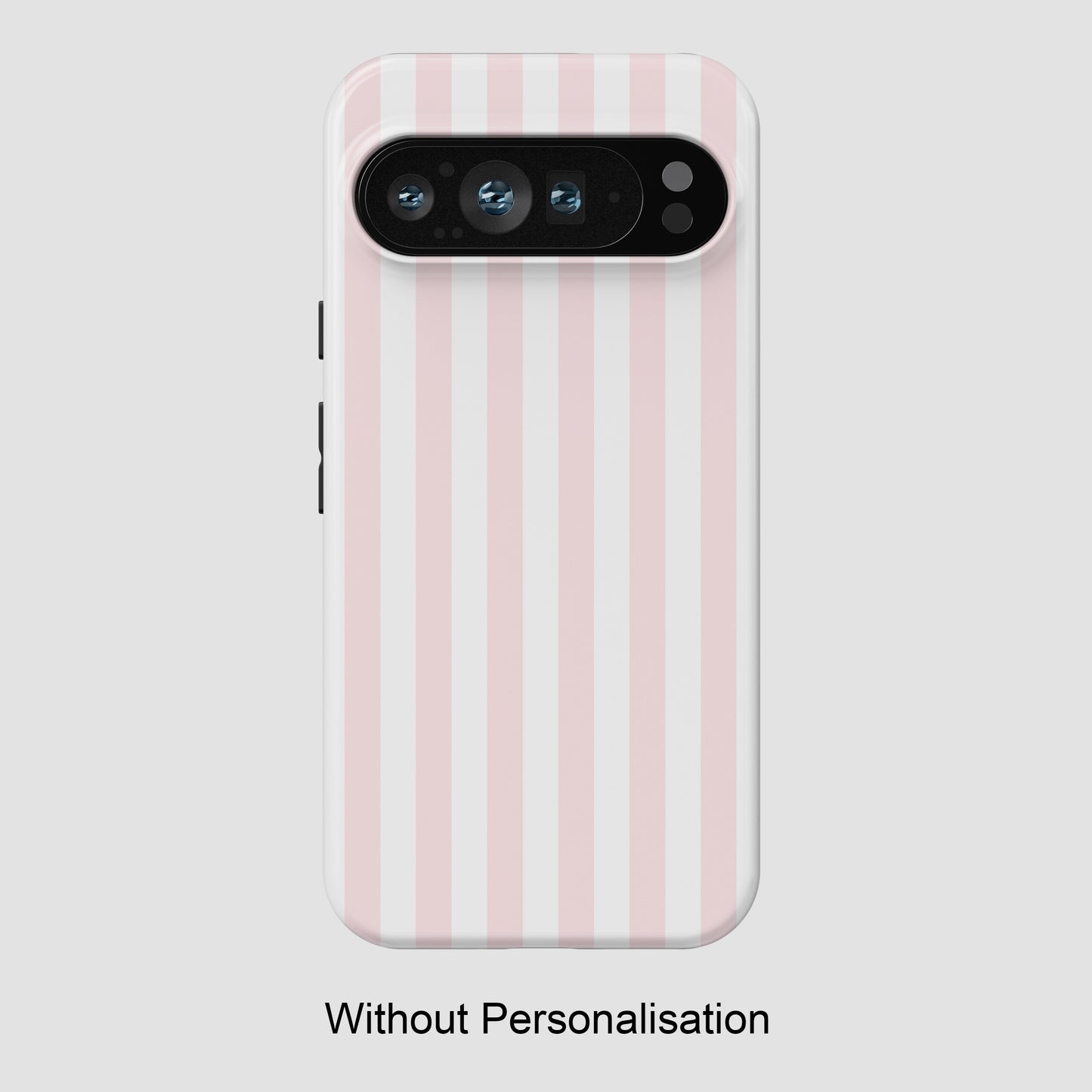 Personalisable Striped Design (Baby Pink) Phone Case for Google Pixel