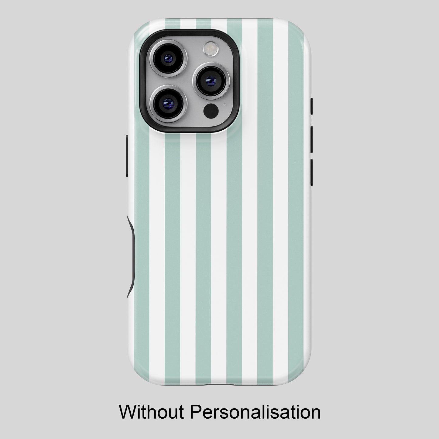 Personalisable Striped Design (Blue) iPhone Case