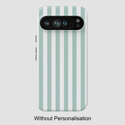 Personalisable Striped Design (Blue) Phone Case for Google Pixel