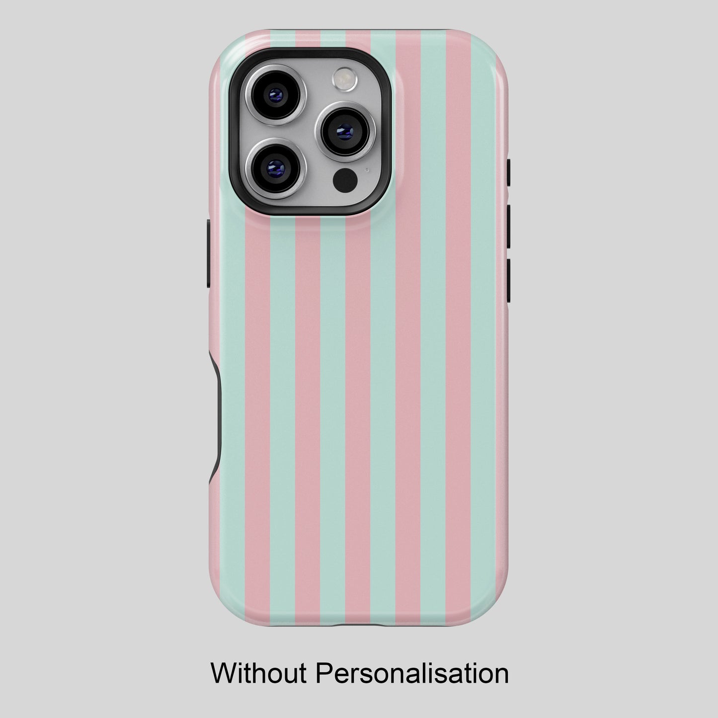 Personalisable Striped Design (Candy) iPhone Case