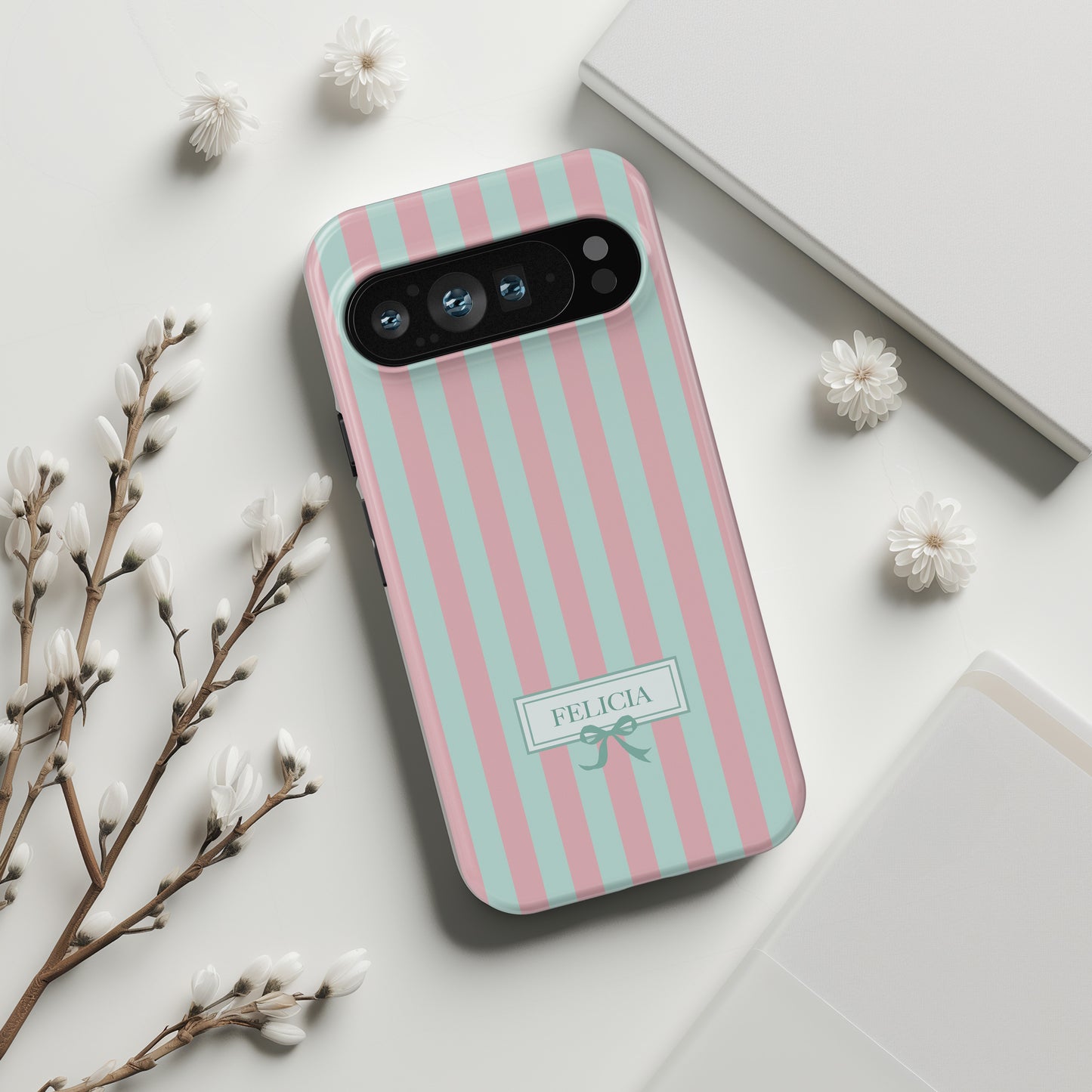 Personalisable Striped Design (Candy) Phone Case for Google Pixel