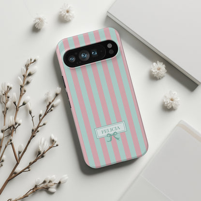 Personalisable Striped Design (Candy) Phone Case for Google Pixel