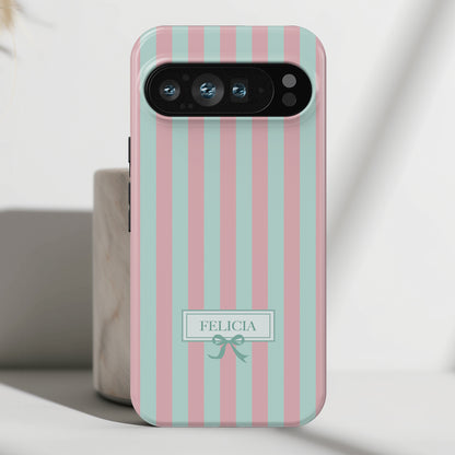 Personalisable Striped Design (Candy) Phone Case for Google Pixel