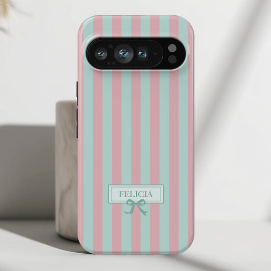 Personalisable Striped Design (Candy) Phone Case for Google Pixel