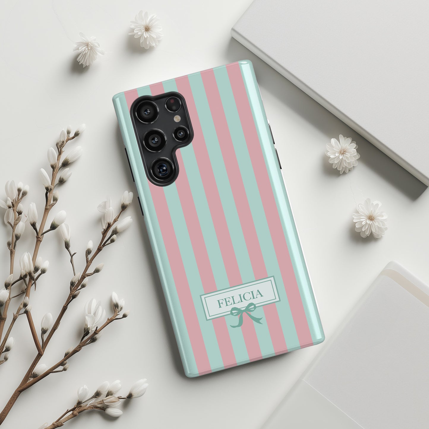 Personalisable Striped Design (Candy) Phone Case for Galaxy S series Phones