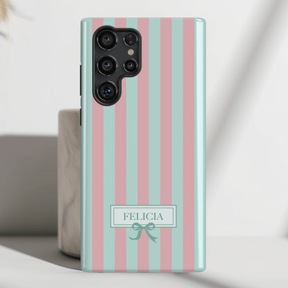 Personalisable Striped Design (Candy) Phone Case for Galaxy S series Phones