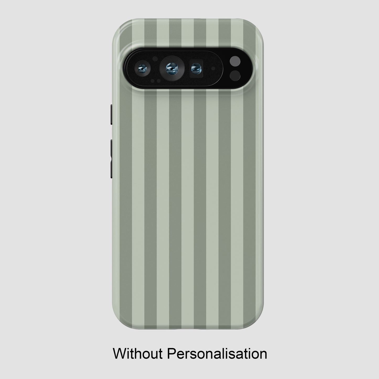 Personalisable Striped Design (Green) Phone Case for Google Pixel