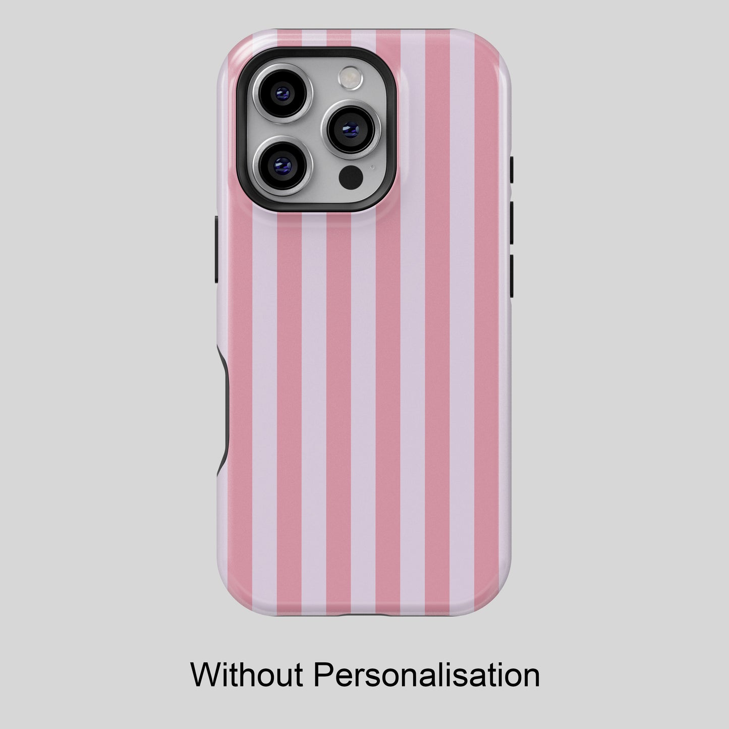 Personalisable Striped Design (Pink) iPhone Case