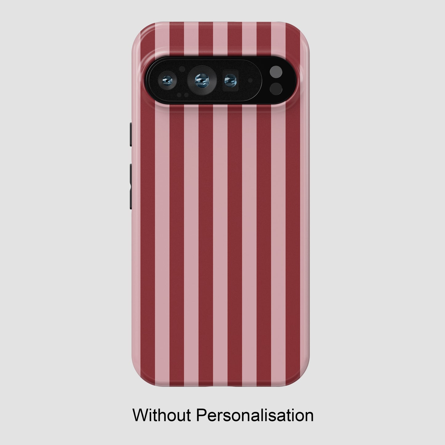 Personalisable Striped Design (Red) Phone Case for Google Pixel