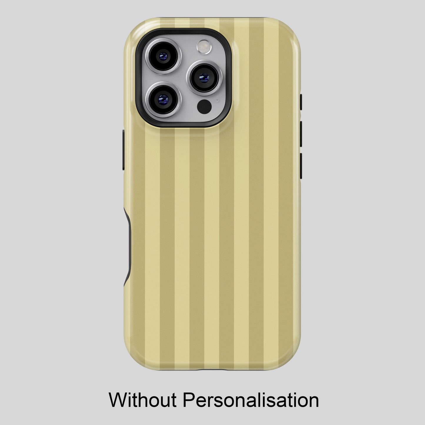 Personalisable Striped Design (Yellow) iPhone Case