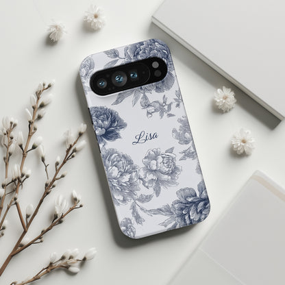 Personalisable Toile Floral Design Phone Case for Google Pixel