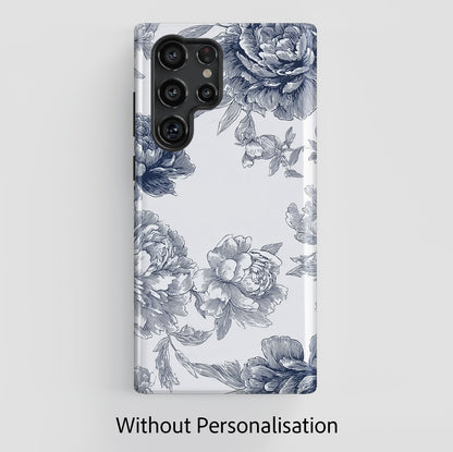 Personalisable Toile Floral Design Phone Case for Galaxy S series Phones