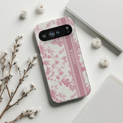 Personalisable Vintage Toile de Jouy Design Phone Case for Google Pixel