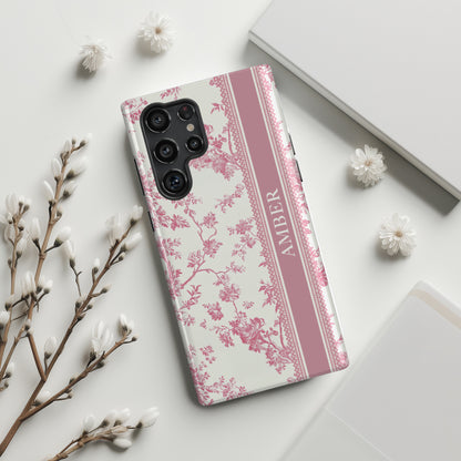 Personalisable Vintage Toile de Jouy Design Phone Case for Galaxy S series Phones