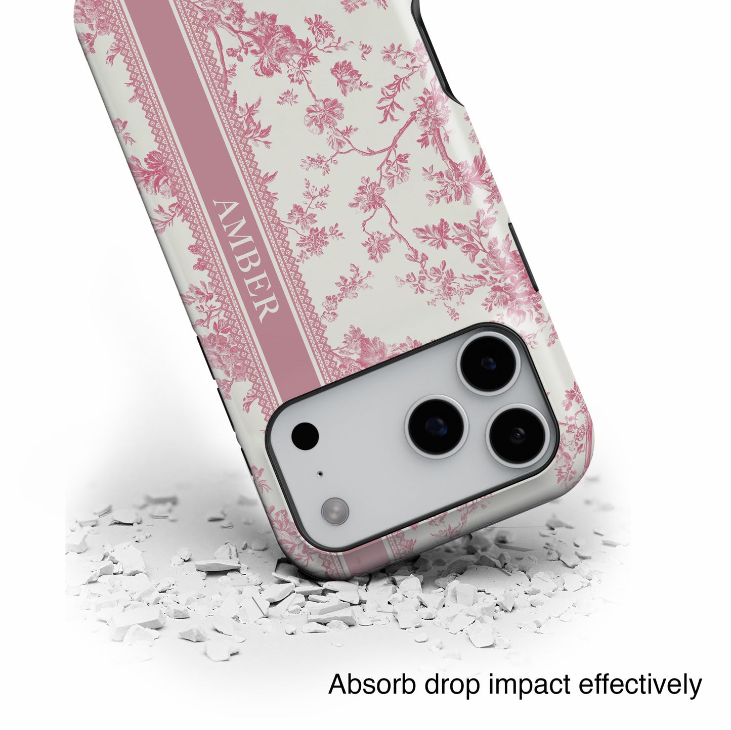 Personalisable Vintage Toile de Jouy Design iPhone Case