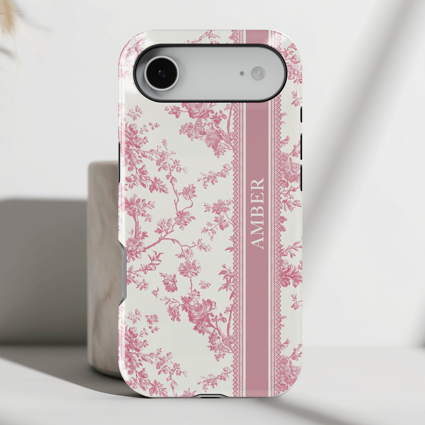 Personalisable Vintage Toile de Jouy Design iPhone Case