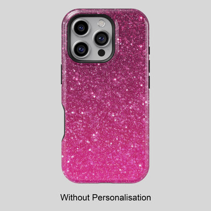 Personalisable Faux Red Glitter Design iPhone Case