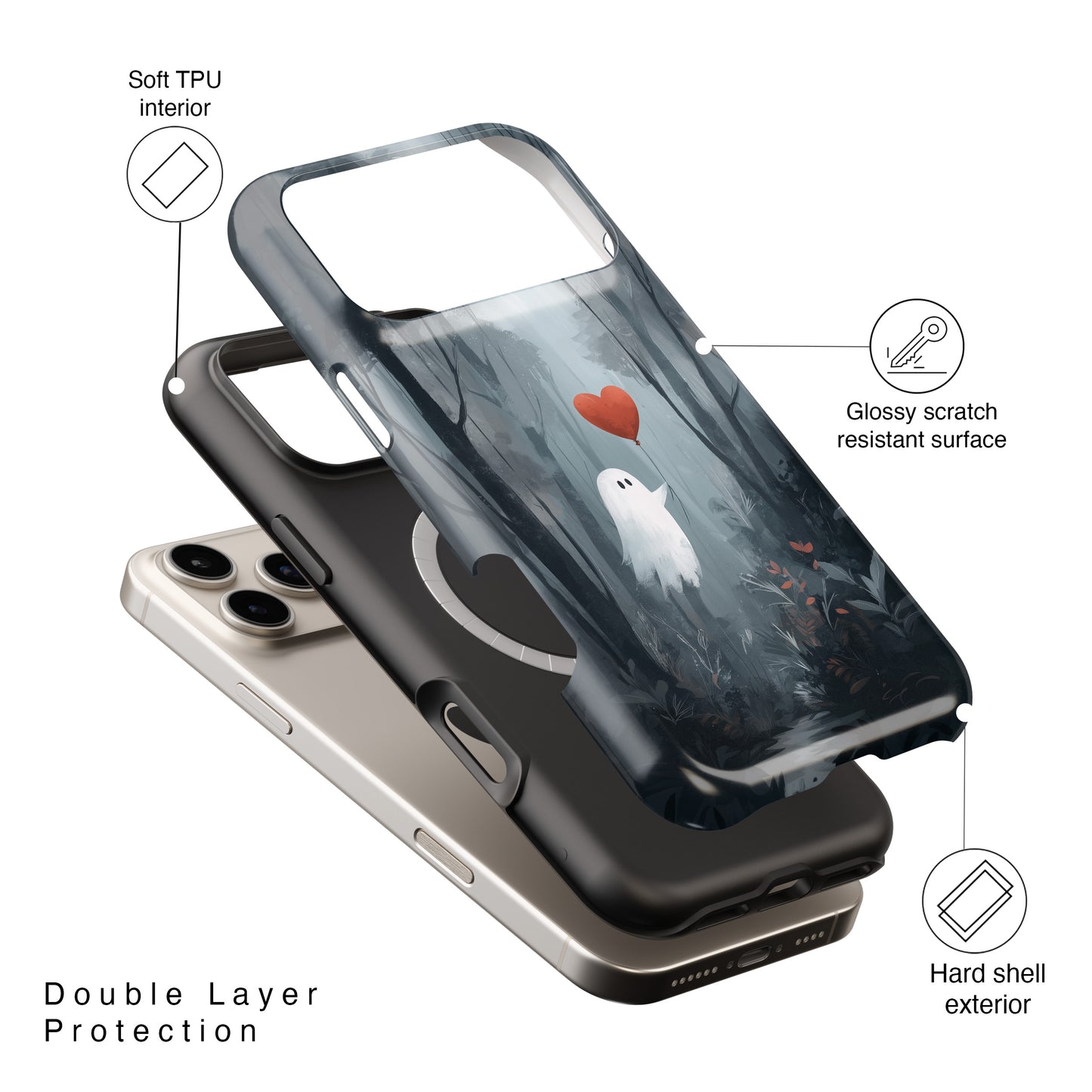 Phantom Love Design iPhone Case