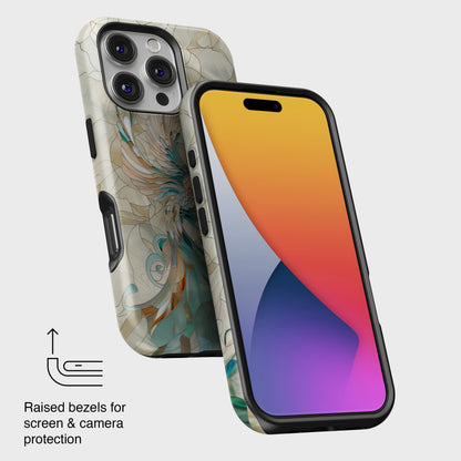 Phoenix Stained Glass Design iPhone Case