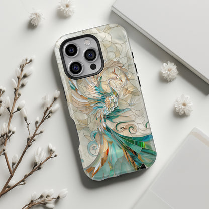Phoenix Stained Glass Design iPhone Case