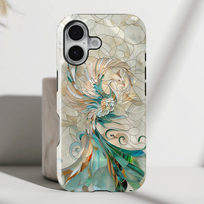 Phoenix Stained Glass Design iPhone Case