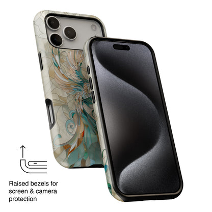 Phoenix Stained Glass Design iPhone Case