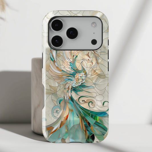 Phoenix Stained Glass Design iPhone Case