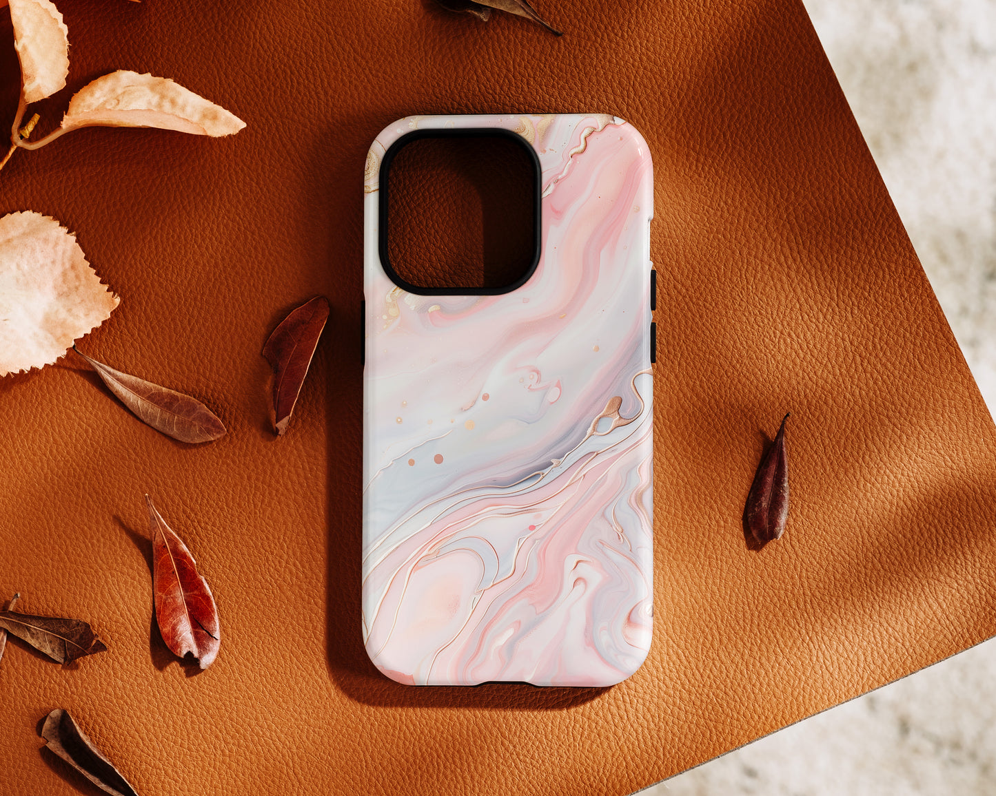 Luxury Pink Marble Case for iPhone