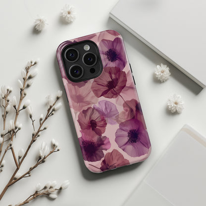 Poppy Flower Design iPhone Case