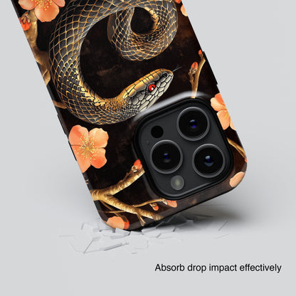 Snake Floral Design iPhone Case