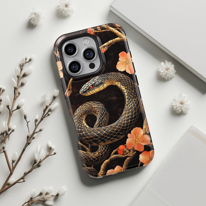 Snake Floral Design iPhone Case