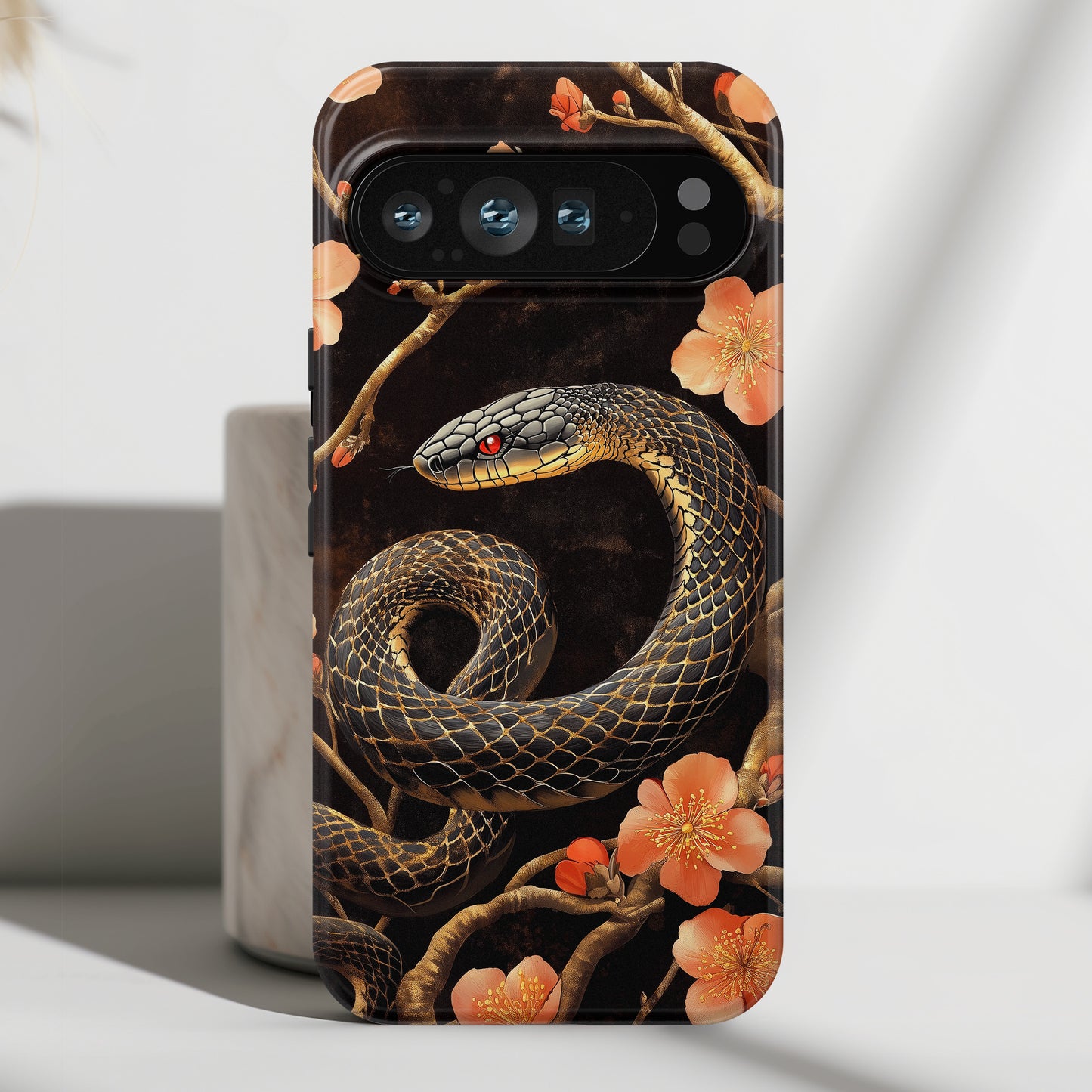 Snake Floral Design Phone Case for Google Pixel