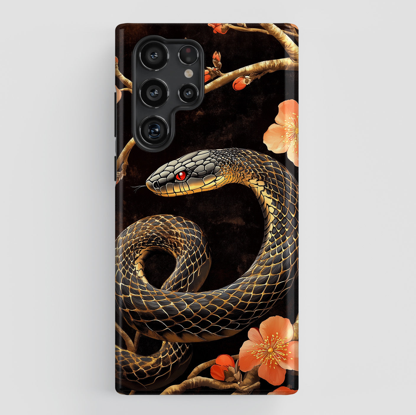 Snake Floral Design Case for Galaxy S series Phones