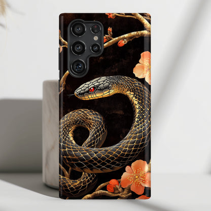 Snake Floral Design Case for Galaxy S series Phones