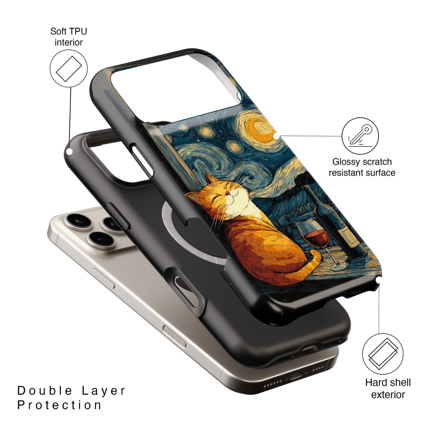 Purrfect Evening Design iPhone Case