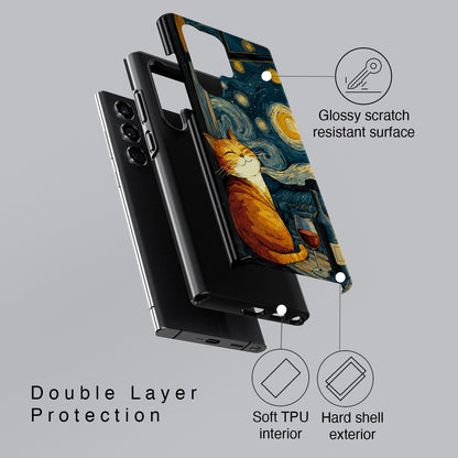 Purrfect Evening Design Phone Case for Galaxy S series Phones