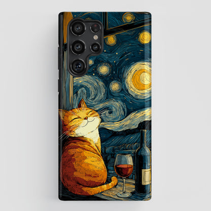 Purrfect Evening Design Phone Case for Galaxy S series Phones