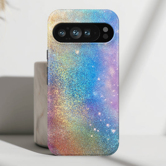 Rainbow Glitter Effect Design Phone Case for Google Pixel