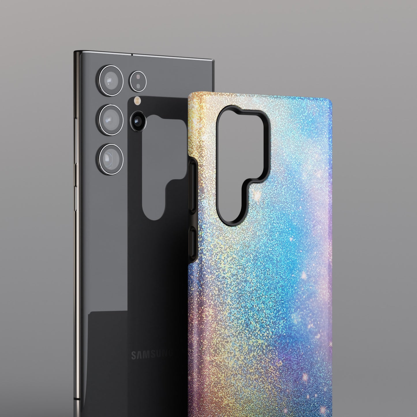 Rainbow Glitter Effect Design Case for Galaxy S series Phones