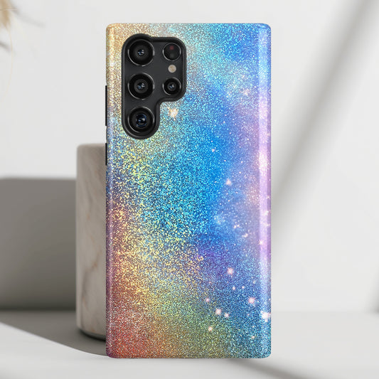 Rainbow Glitter Effect Design Case for Galaxy S series Phones